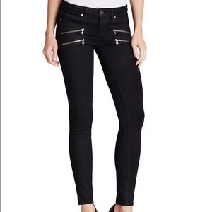 PAIGE Edgemont Ultra Skinny Jeans in Black Shadow
